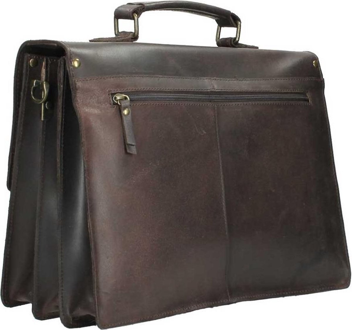 BURKELY Vintage Dean Briefcase Aktetas - 15 inch Laptoptas - Bruin