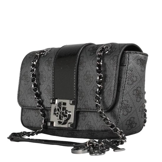 Guess Logo City Small Convertible Xbody Flap - Antraciet