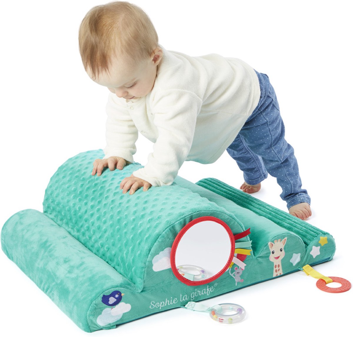 Sophie de Giraf Activity Cloud - Babyspeelgoed - Ontwikkeling en stimulatie voor baby's - Antislip - Vanaf 6 maanden - Meerkleurig