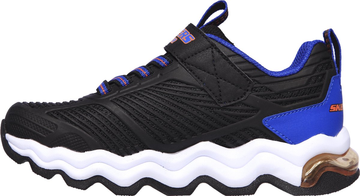 Skechers Skech-Air Waves - Maat 33 - Jongens Sneakers - Black/Blue/Orange