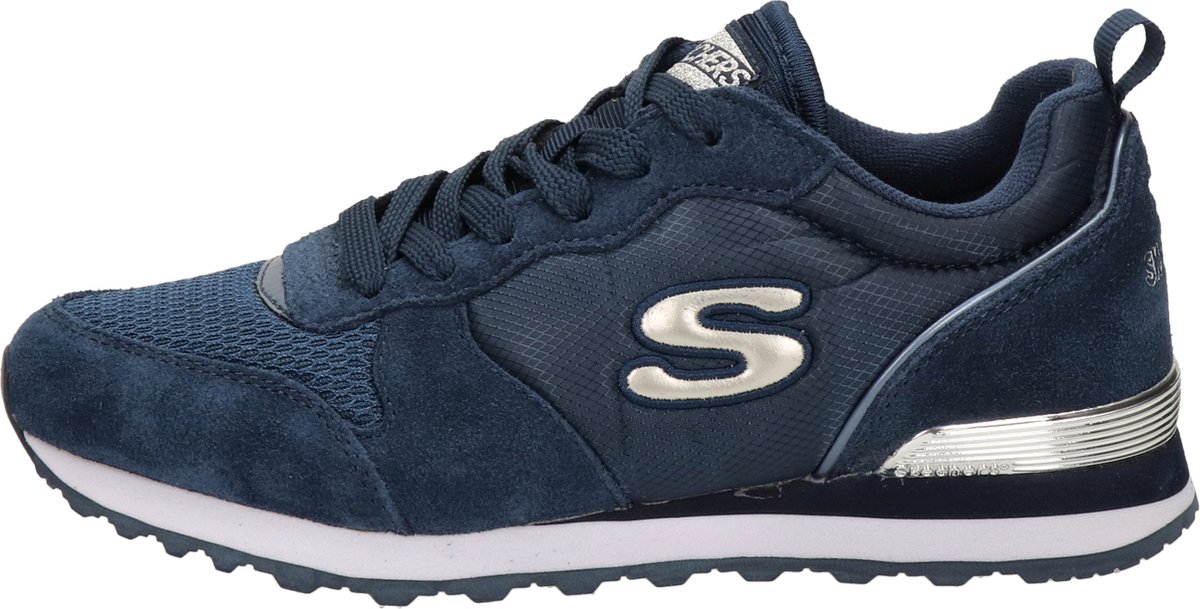 Skechers - Maat 41 - Retros-Og 85-Goldn Gurl Dames Sneakers - Donkerblauw