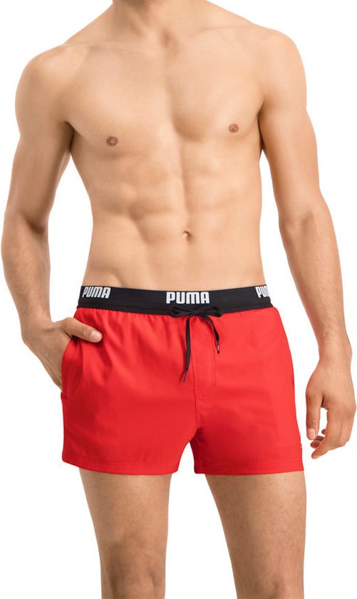 PUMA Maat S Swim Logo Short Heren Zwembroek - rood