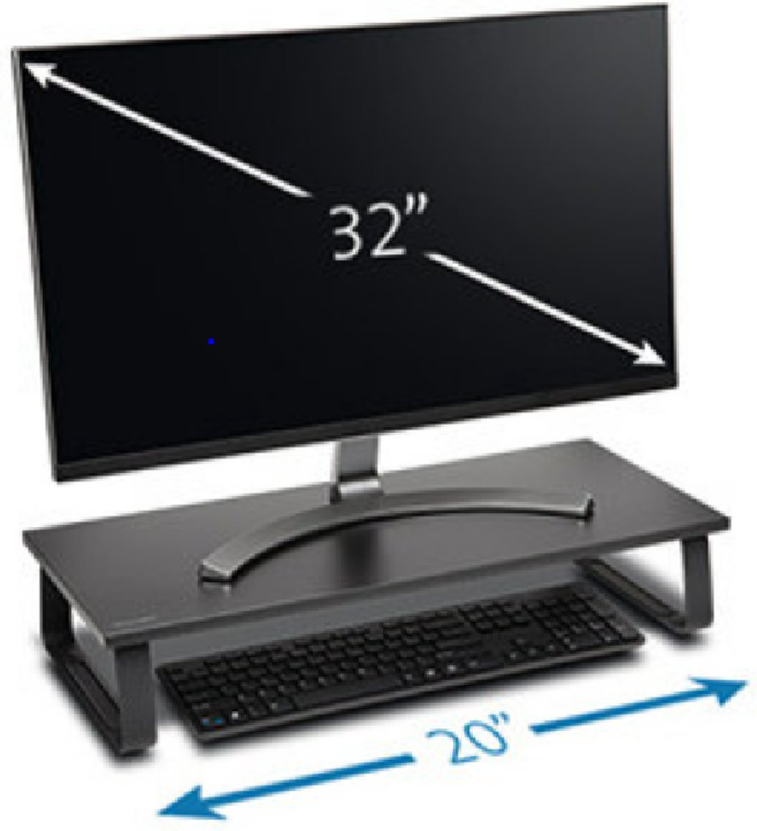 Kensington Extra Brede Monitorstandaard/Computerstandaard/Verhoger voor Bureaus - Voor Monitor tot 3