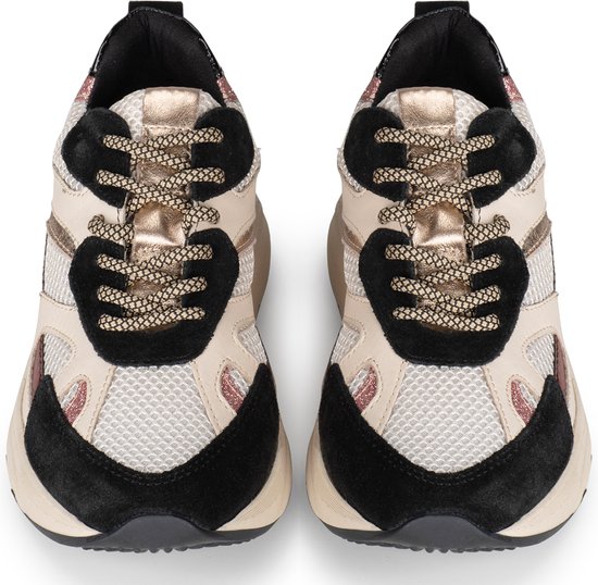 PS Poelman  - Maat 38 - CIBEL Dames Sneakers - Zwart met combinatie