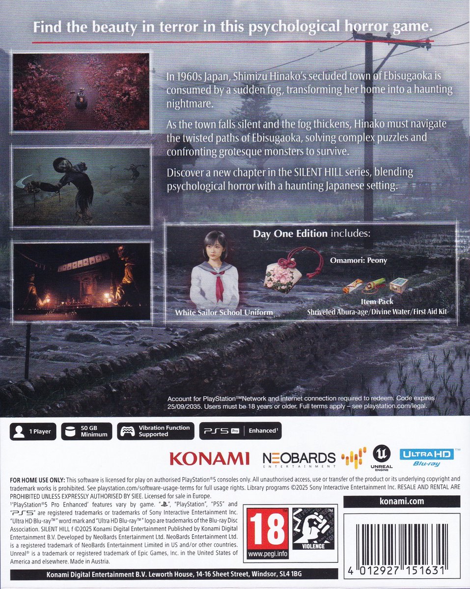 Silent Hill F - Day One Edition (PS5)