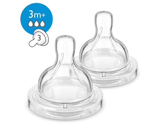 Philips Avent SCF633/27 Flesspenen met 3 gaten - 2 Stuks