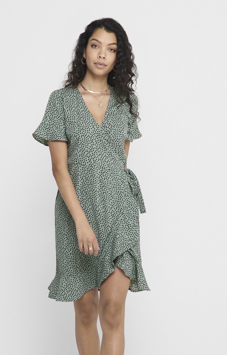 ONLY - 42 - ONLOLIVIA S/S WRAP DRESS WVN NOOS Dames  Wikkeljurk