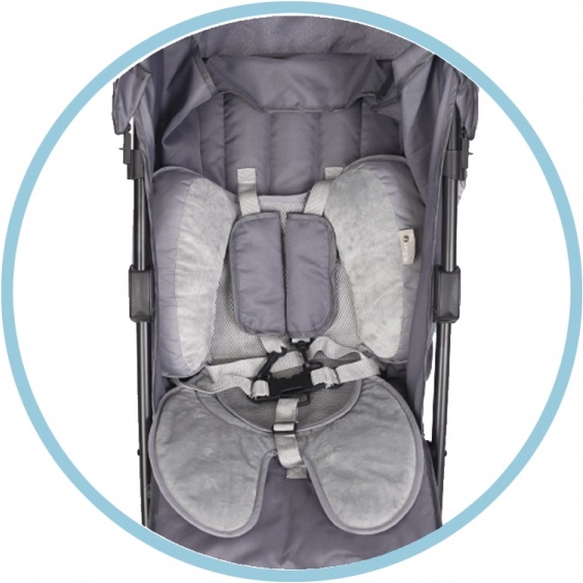 Bo Jungle B-Snooze Grey-Black 3 in 1 Universeel Kussen