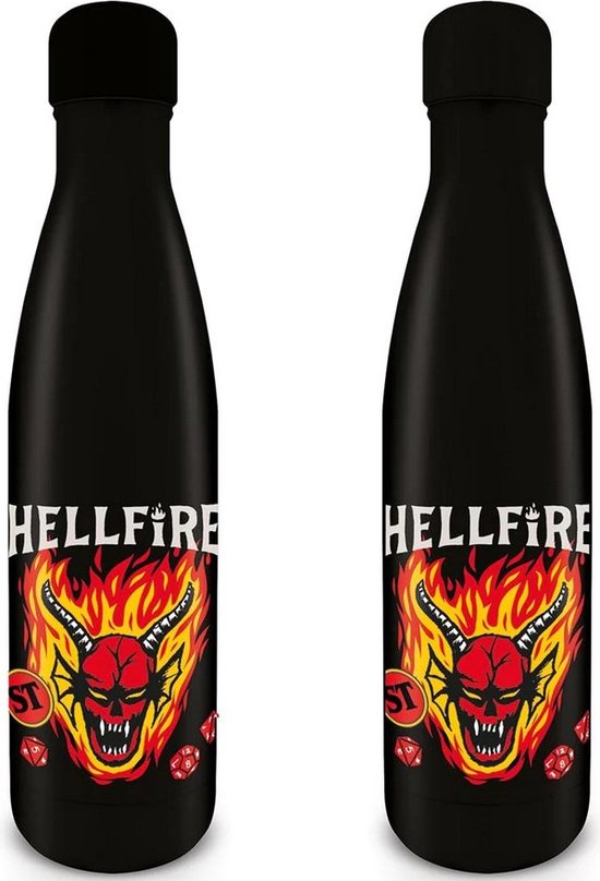 Pyramid Int. Stranger Things Metalen Waterfles-Hellfire Club (Diversen) Nieuw