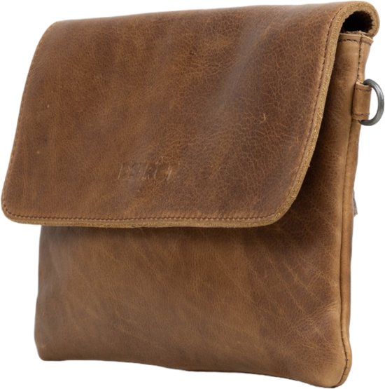 DSTRCT Raider Road Crossybody tas Leer Cognac