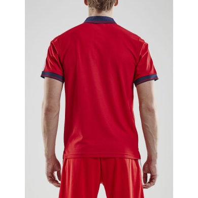 Craft sportpolo Pro Control Maat M(100% polyester) rood/navy heren
