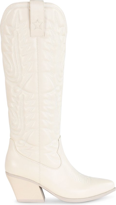POSH by Poelman JILL -maat 37- Dames Western Laarzen - Off White