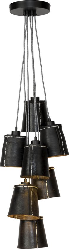 GOOD&amp;MOJO - AMAZON - Hanglamp - ⌀15 cm - 7 lichts - Zwart