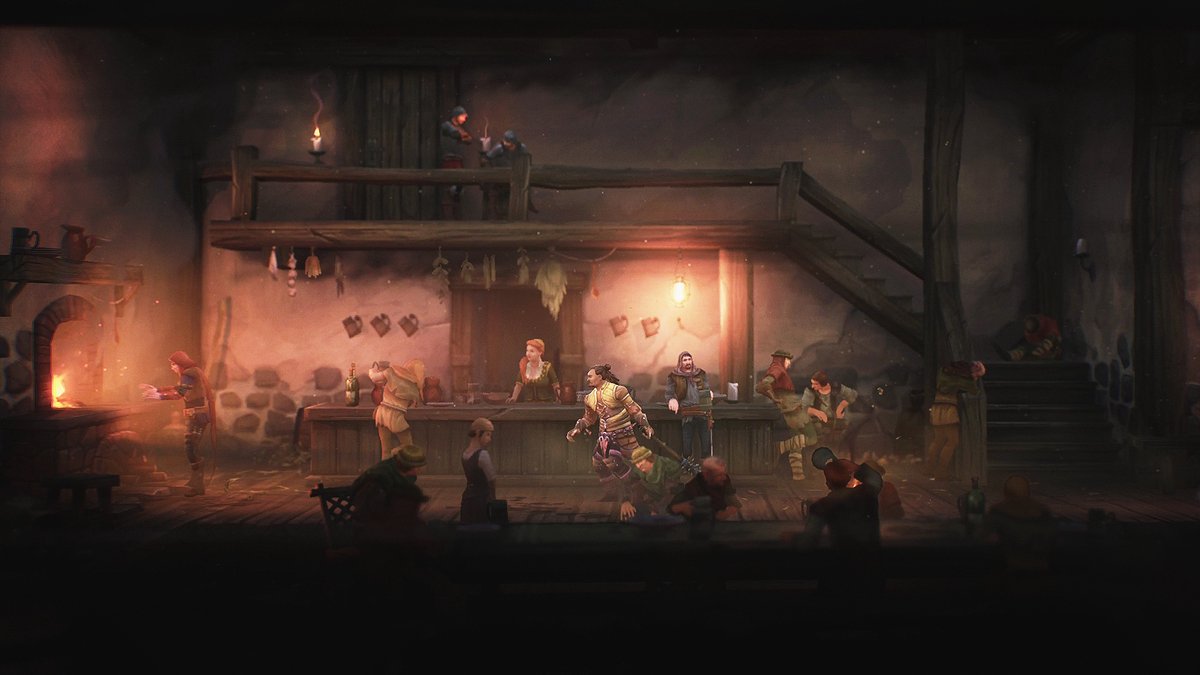inn, taverne, bar, medieval, groep