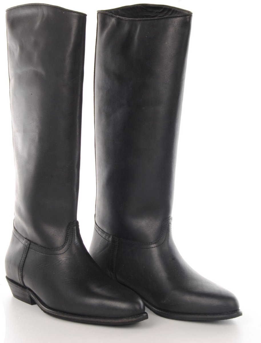 laarzen, kniehoge laars, zwart leer, knee-high?, leren laars