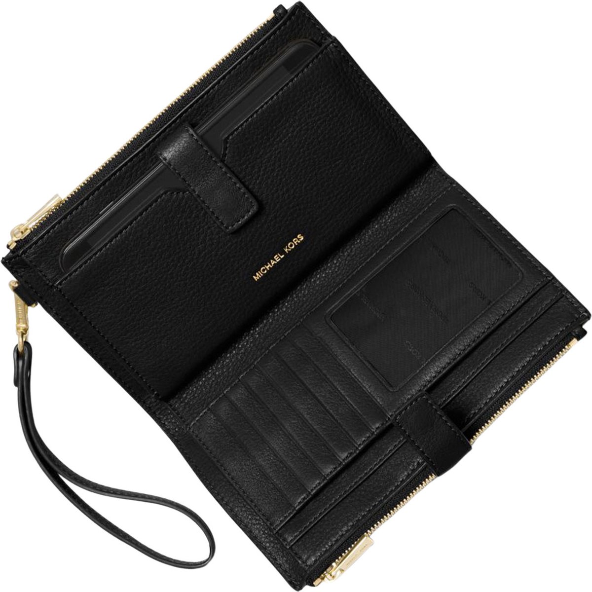 Michael Kors Portemonnee / Portefeuille Dames - Ritsportemonnee - Leer - Jet Set - Zwart