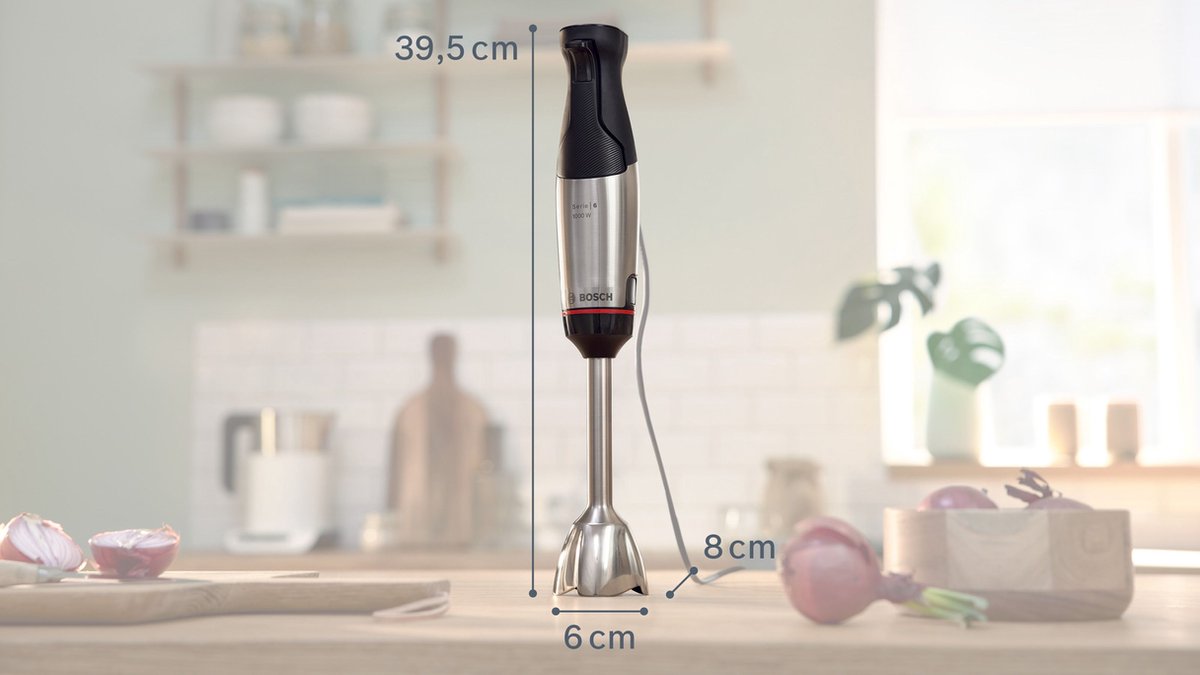 Bosch MSM6M622 ErgoMaster Serie 6 - Staafmixer set - 1000W - Inclusief maatbeker, garde, hakmolen & ijscrusher