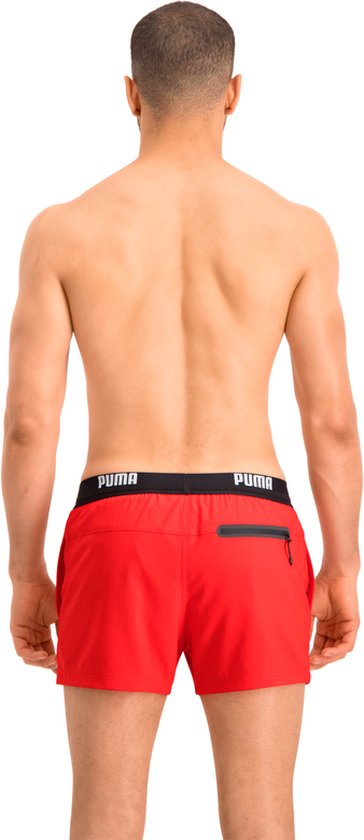 PUMA - Maat L - Swim Logo Short Heren Zwembroek - rood