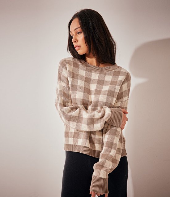 NA-KD-  Maat Medium -  round neck knitted sweater Dames Sweaters