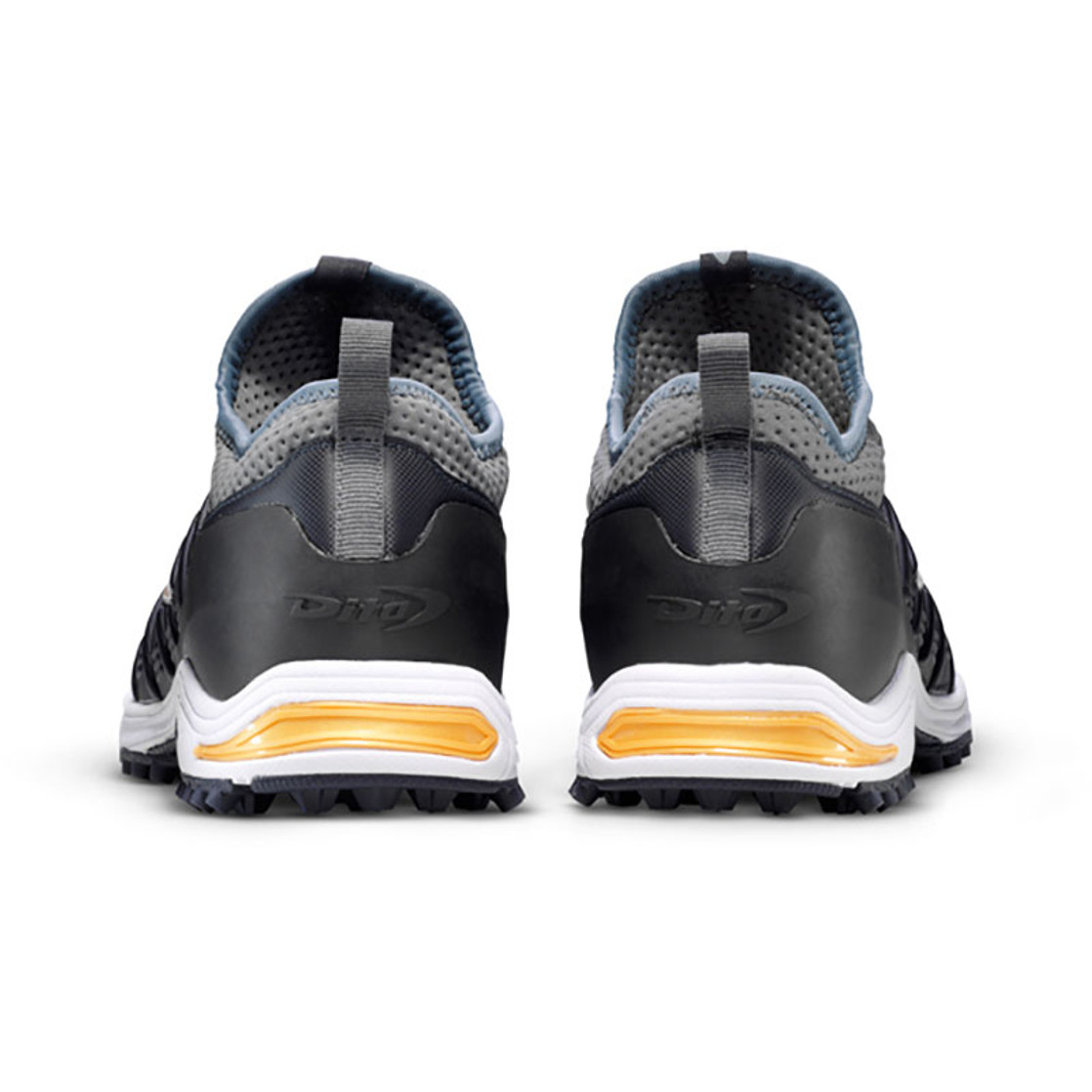 hardloopschoenen, grijs, neon oranje invulling?