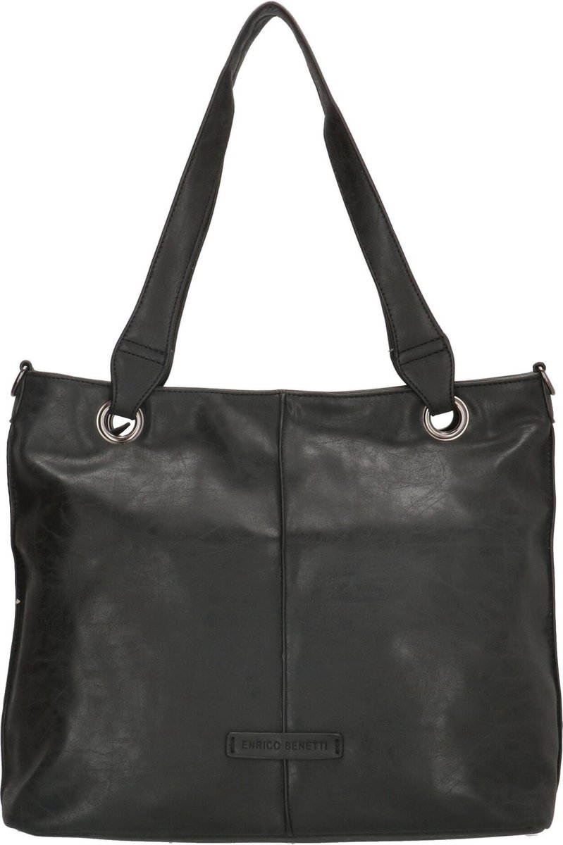 tote, handtas, leren, zwarte tas, riemhandtas