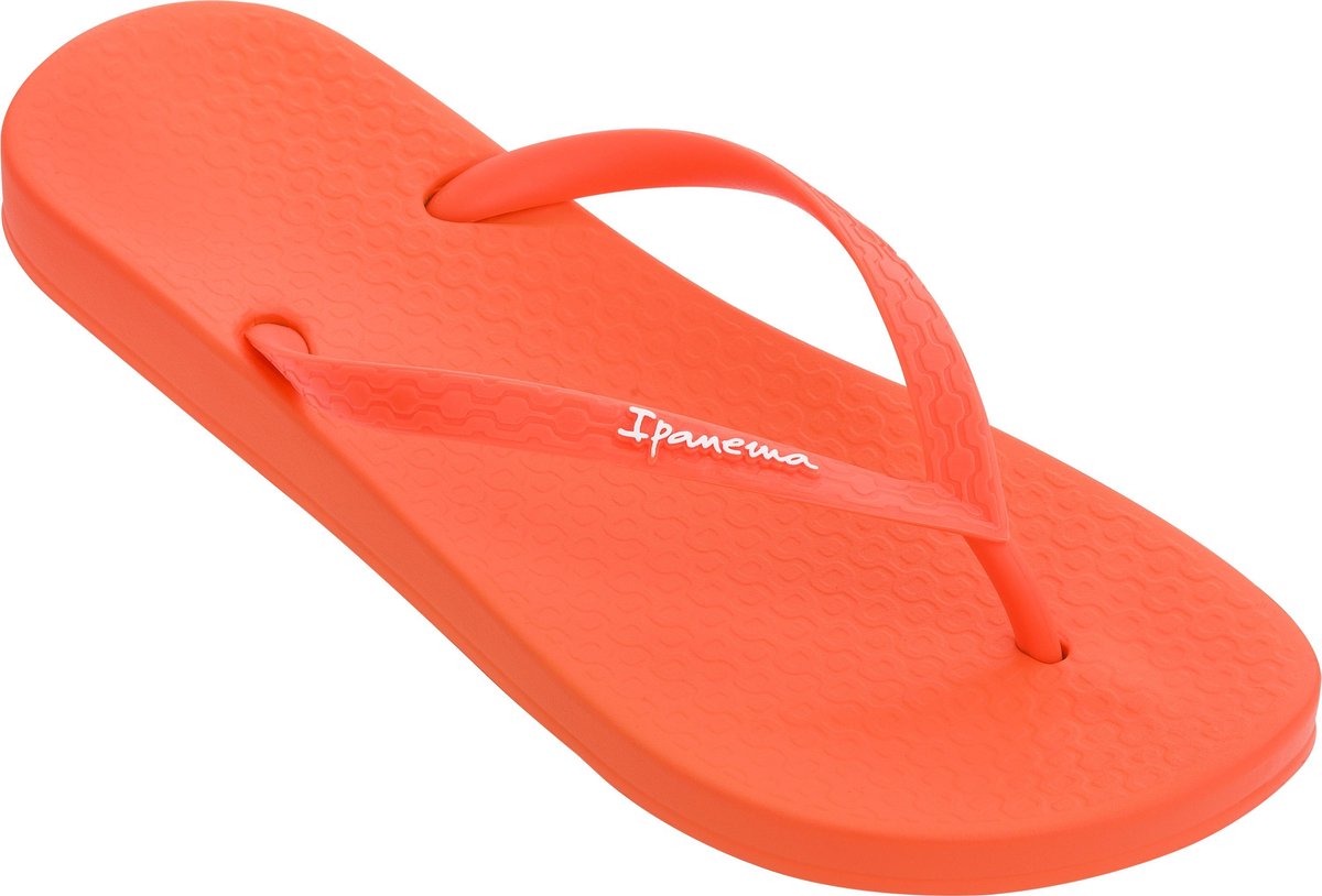 flipflop, sandalen, oranje, rubberen, straps
