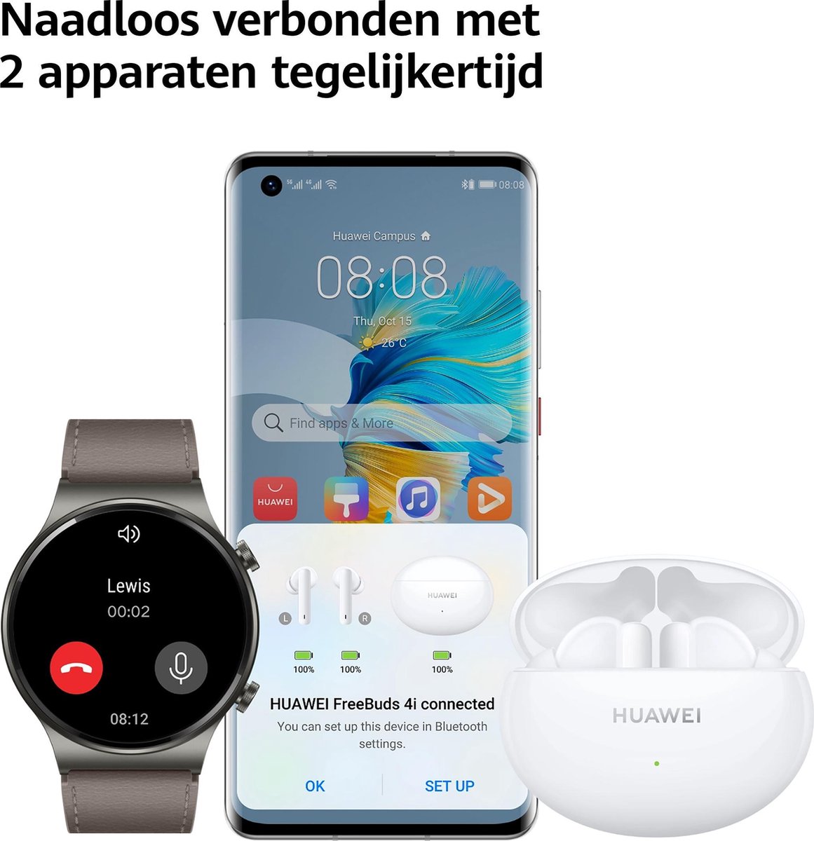 Huawei FreeBuds 4i Wit - Draadloze in-ear oordopjes