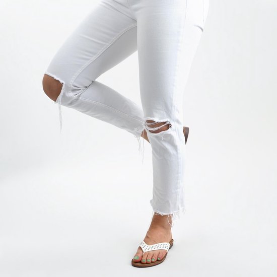 PS Poelman - Maat 37 - Dames Slippers met Studs - Nyx - Wit