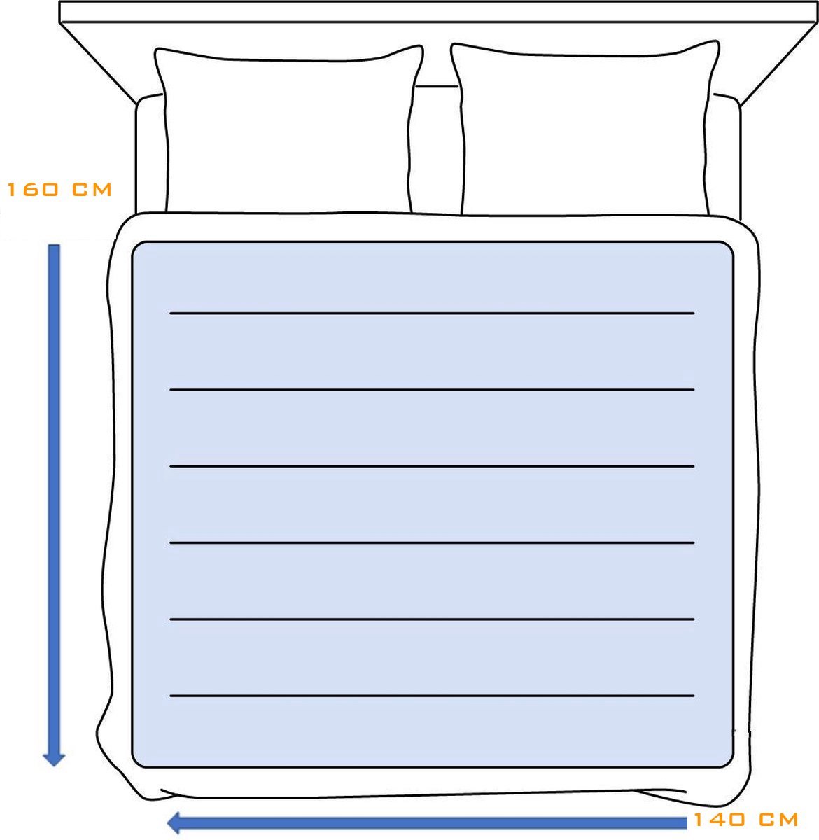 Cresta Care KTS172 2P Elektrische Deken - 160 x 140 cm - extra voetenwarmte - timer 2,4,6 uur - cosy