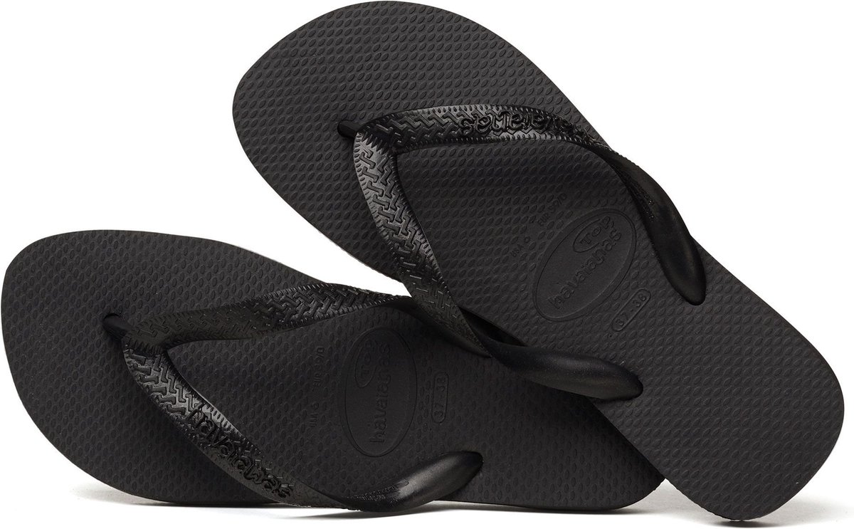flip-flops, thong, zwart, rubber, gegolfd/hielvrije zool