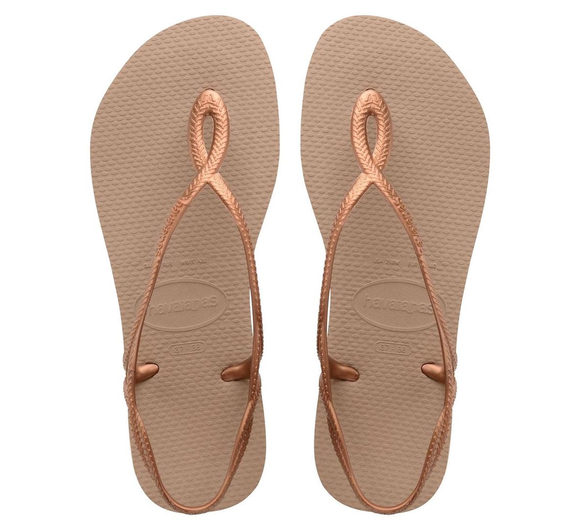 Havaianas - Maat 41/42 - Luna Dames Slippers - Rose Gold