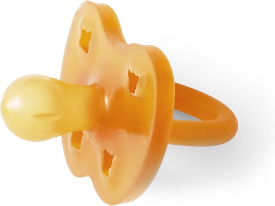 HEVEA fopspeen rond “Classic" - 0-3 maanden - 100% Natuurrubber - Kroon