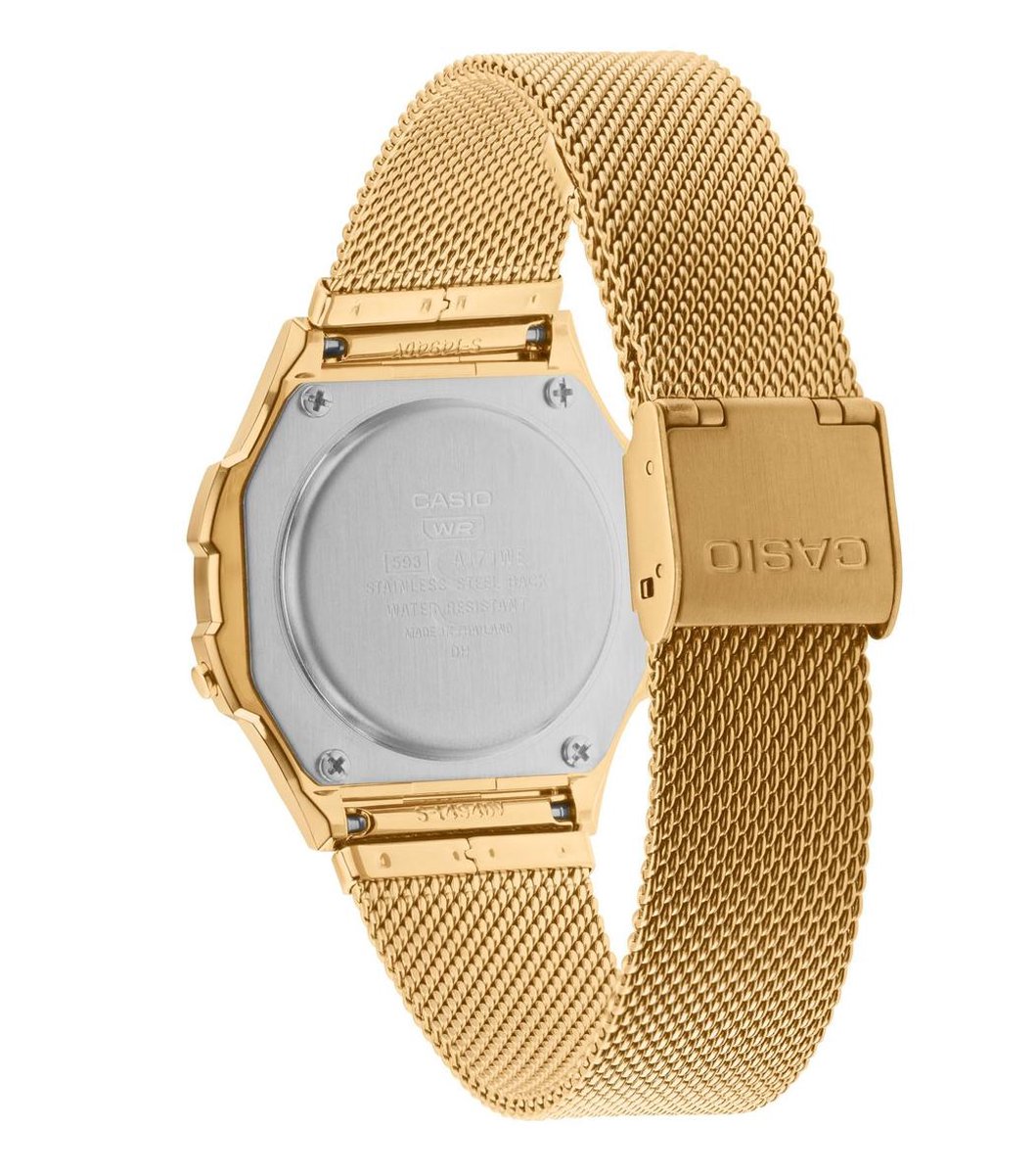 Casio Vintage Iconic A171WEMG-9AEF Unisex Horloge 37 mm - Goudkleurig