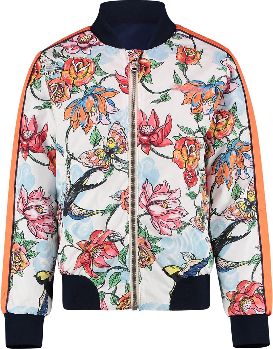 Vingino maat 116 - Jas - Vrouwen - donker blauw/wit/rood - Polyamide - Polyester - Rits - Normaal -
