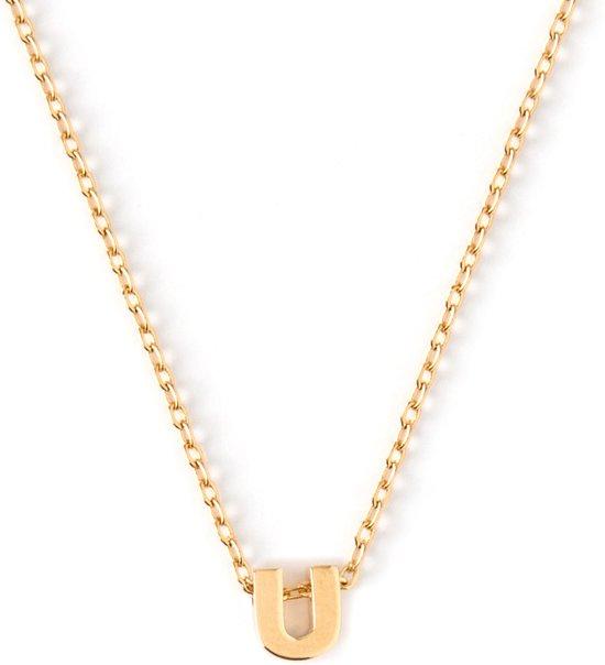 Orelia letter ketting U goudkleurig - 46 cm