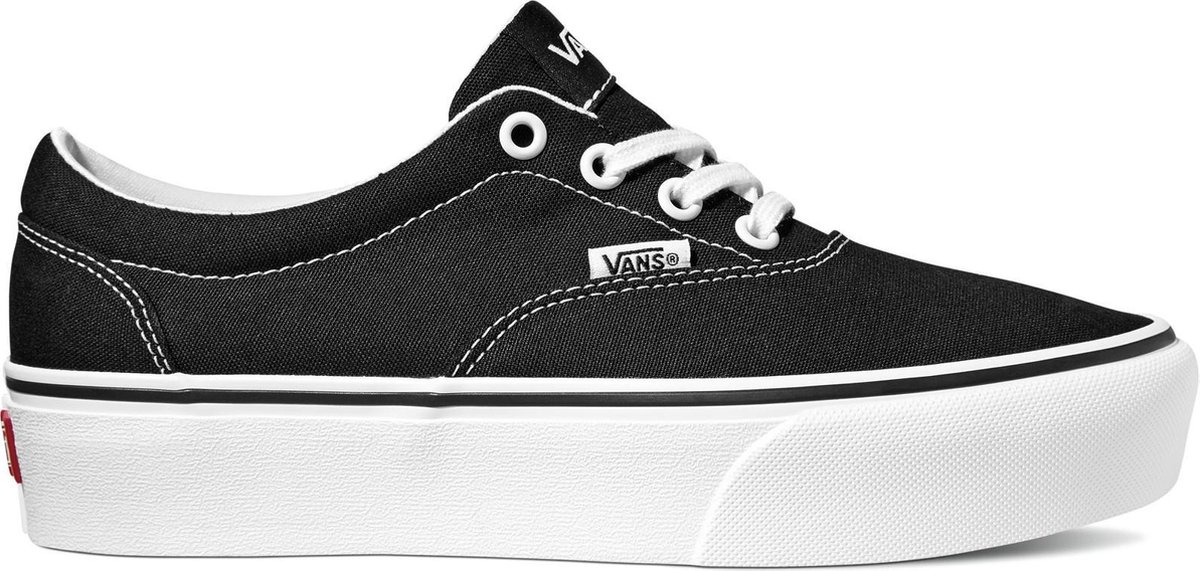 Vans - Maat 37 - Doheny Platform Canvas Dames Sneakers - Black/White
