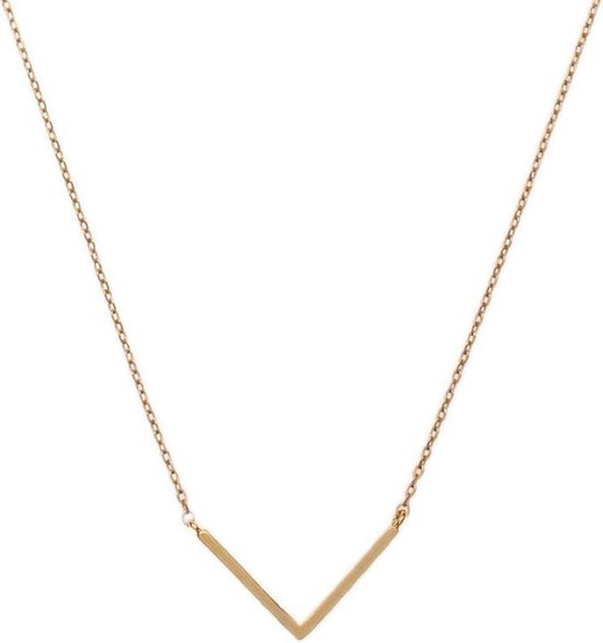 Orelia ketting kort met V teken goudkleurig