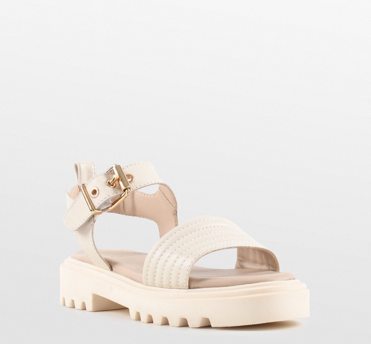 PS Poelman SATURNOS Dames Sandalen - 38 - Crème