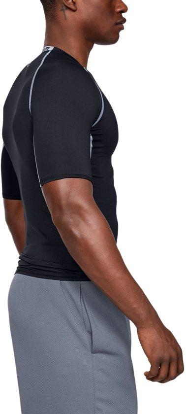Under Armour  - Maat M - HG Armour SS Heren Sportshirt - Zwart