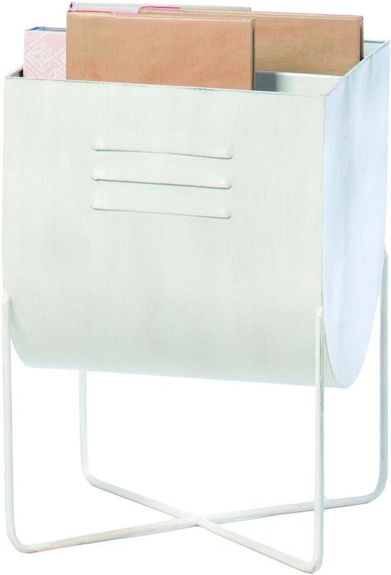 Magazine houder Vintage white 45cm
