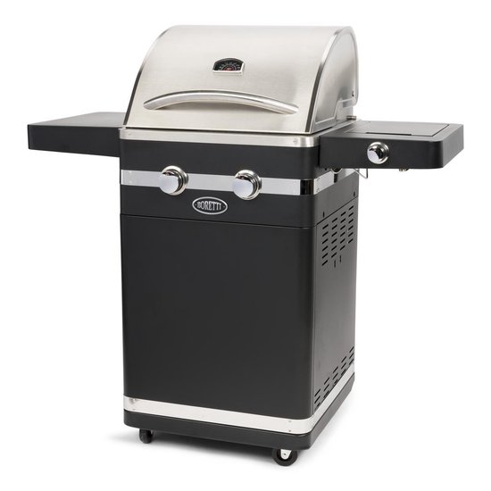 Boretti - Buitenkeuken - Bernini Nero - 2-branders - zwart - gas barbecue