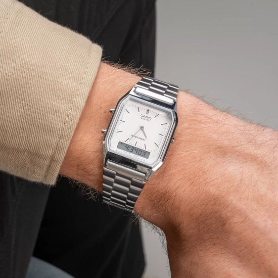Casio Casio Collection Vintage AQ-230A-7AMQYES Horloge - Staal - Zilverkleurig - Ø 31.5 mm