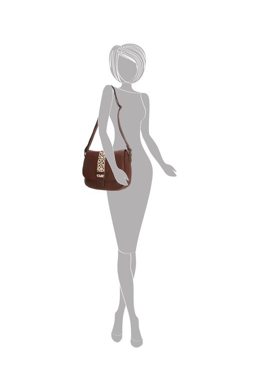 Micmacbags Wildlife Schoudertas - Donkertaupe
