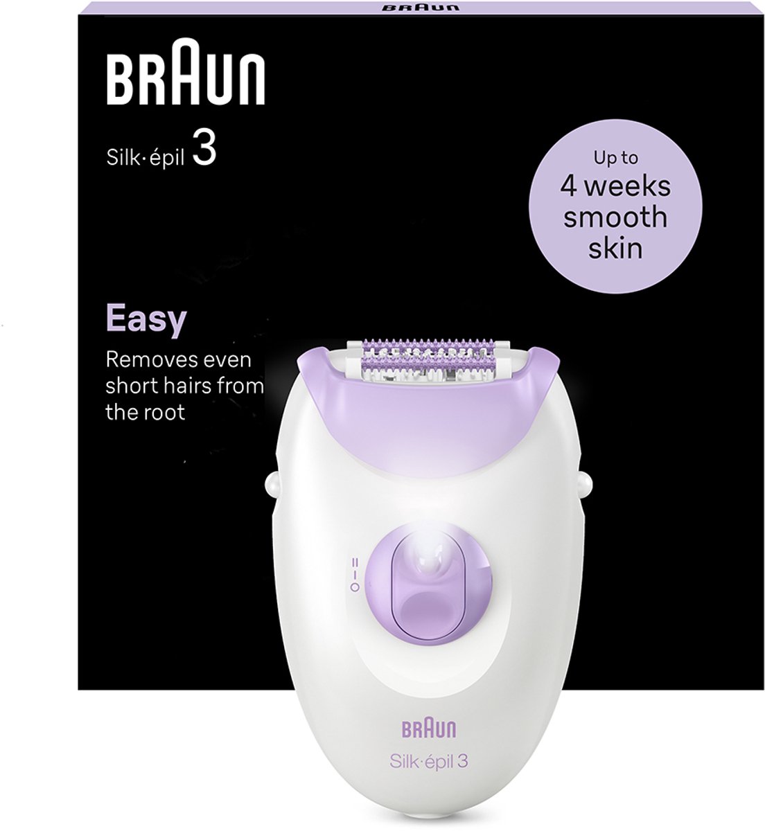 epilator, electric, silk-épil, purple, braun