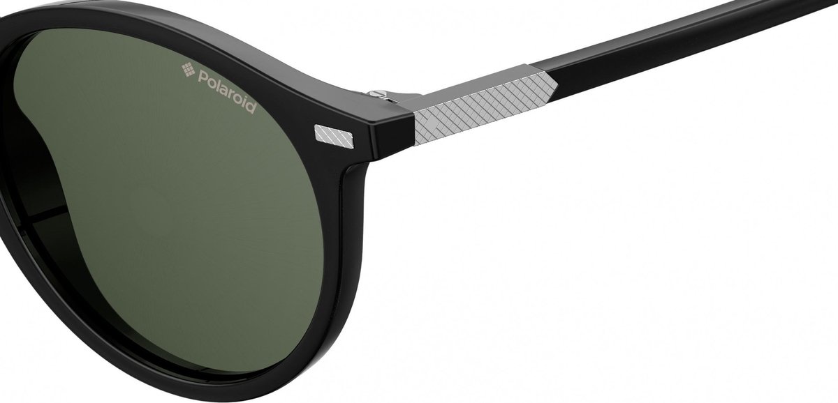 Polaroid Zonnebril 2086/s 807/uc Unisex Zwart Met Groene Lens - gepolariseerd