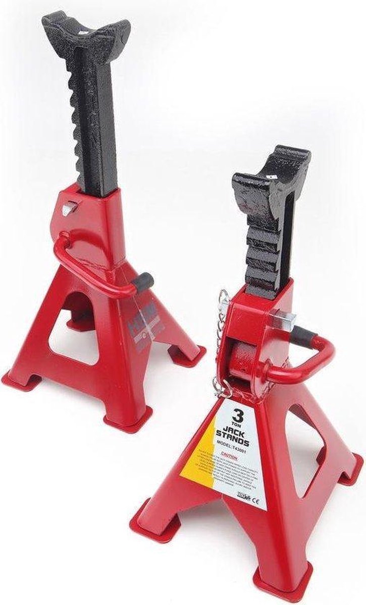 auto-jack, jack stands, miniature, red, adjustable