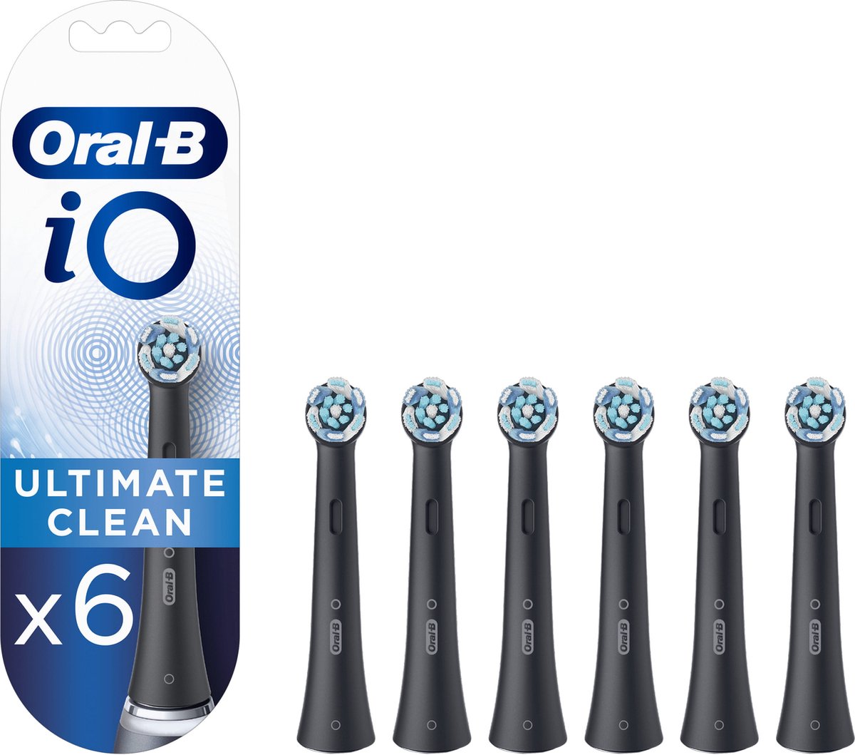 Oral-B iO Ultimate Clean Black - Opzetborstels Voor Tandenborstel - Verpakking Van 6