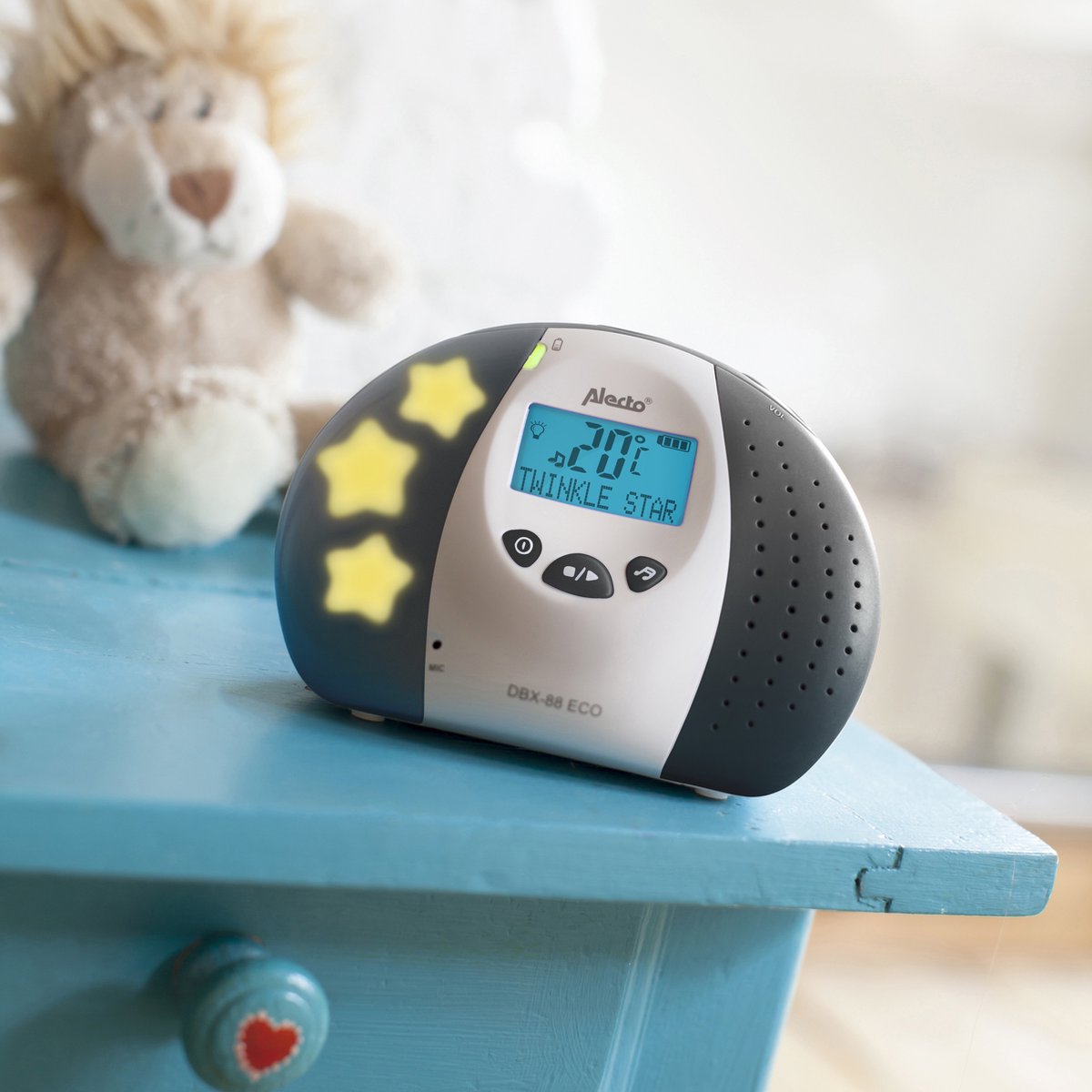 Alecto DBX-88 LIMITED - Full Eco DECT Babyfoon met Display - Antraciet