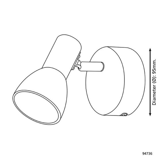 EGLO Glossy 2 - Spot - 1 Lichts - LED - Koperkleurig - Champagne