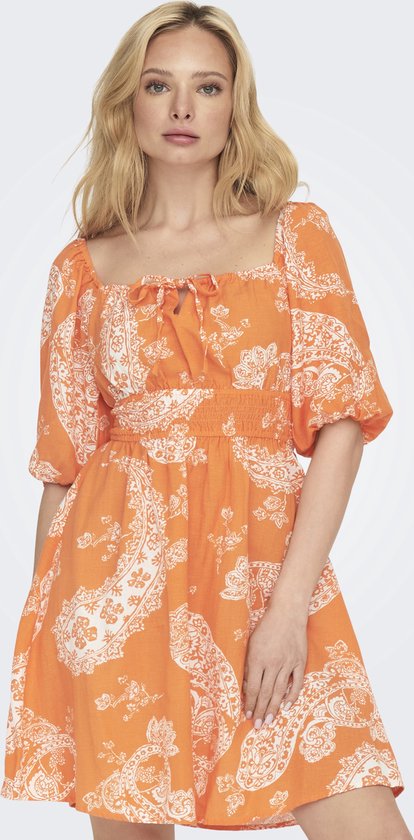 ONLY - Maat XL - ONLBELLA LINEN 2/4 DRESS PTM Dames Jurk
